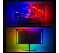 Shein 1 pieza Luz de ambiente RGB para pantalla de computadora, apta para pantallas de computadora de 24 pulgadas/32 pulgadas, alimentación USB, barra de lu