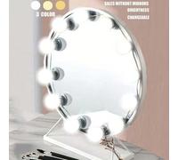 Shein 1 pieza Luz de espejo de maquillaje LED 6/8/10/12/14, bombilla de luz de Maquillaje USB frente al espejo, Adjustable de 3 colores y brillo, luz espejo