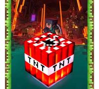 Shein 1 pieza Luz de juego Pixel Style TNT, Luz Pat de Minecraft, Luz apilable de dibujos animados LED, Luz de noche LED, Luz ambiental decorativa, Luz de c