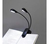 Shein 1 pieza Luz de lectura de 4 LED, alimentada por USB y pilas AAA, luz de lectura de mesita de noche con ajuste de brillo de 4 velocidades, adecuada par