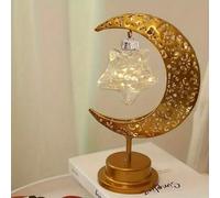 Shein 1 pieza Luz de noche con luna y estrellas LED, adecuada para decoración de vacaciones, dormitorio, creando una atmósfera cálida en el hogar