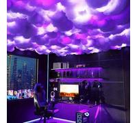 Shein 1 pieza Luz de nube grande - Luz LED de nube de trueno 3D con efecto de cambio de color, tira de luz de cambio de color multicolor, luz de nube de tru