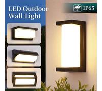 Shein 1 pieza Luz de pared LED IP65 resistente al agua, 4 estilos, 6500K blanco frío o 3000K blanco cálido, AC85-365V, 25W foco rectangular moderno, adecuad