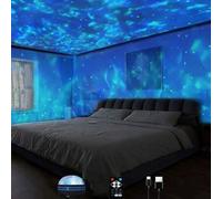 Shein 1 pieza Luz de proyección de ondas LED con control remoto, multicolor ajustable, crea un ambiente romántico, utilizable en múltiples escenarios como l
