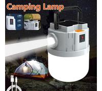 Shein 1 pieza Luz LED solar para acampada, Farol solar portátil recargable USB para acampar, Lámpara LED para tienda con cargador de teléfono, Lámpara de em