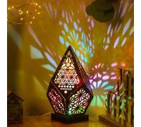 Shein 1 pieza Luz nocturna bohemia - Alimentada por USB, proyector de cielo estrellado 3D, con patrones geométricos de colores, sombras decorativas multicol