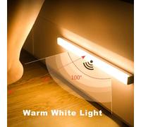 Shein 1 pieza Luz nocturna con sensor de movimiento de 10/20/30 cm, luz de tiras para armarios, guardarropas, baños y dormitorios, lámpara de pared, recarga