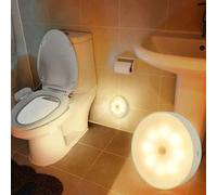 Shein 1 pieza Luz nocturna con sensor de movimiento LED - Blanco cálido suave, encendido instantáneo, lista para pasillos y baños. Fácil de usar, sensor aut