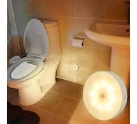 Shein 1 pieza Luz nocturna con sensor de movimiento LED - Blanco cálido suave, encendido instantáneo, lista para pasillos y baños. Fácil de usar, sensor aut