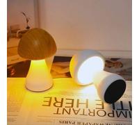 Shein 1 pieza Luz nocturna en forma de seta con sensor táctil LED, lámpara de escritorio inalámbrica recargable por USB con 3 colores ajustables, iluminació
