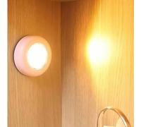 Shein 1 pieza Luz nocturna para niños, luz nocturna suave para la guardería que brinda una sensación cálida y segura, luz blanca/cálida, lámpara redonda de