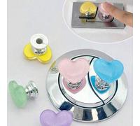 Shein 1 pieza Manija de descarga de inodoro con diseño de flor de dibujos animados, Botón de descarga de inodoro con forma de flor, Botón del tanque del ino