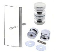 Shein 1 pieza Manija de puerta de ducha de aleación de aluminio - Tirador de vidrio premium para baño para un agarre , fácil instalación para baño, cabina d
