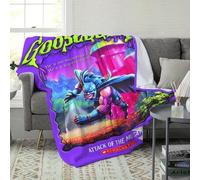 Shein 1 pieza Manta de franela acogedora de R.L. Stine: Attack Of The Mutants, decoración de dormitorio, manta de picnic, manta de viaje, manta de lana, man