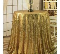 Shein 1 Pieza Mantel con brillo dorado/plateado, Cubierta de mesa metálica brillante para fiesta de cumpleaños, Halloween, boda, decoración de banquete de h