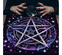 Shein 1 PIEZA Mantel de altar con símbolos de energía espiritual, estrella de cinco puntas, bolsa de tarot Arista, suministros de brujería, astrología, este