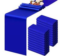 Shein 1 pieza Mantel de satén azul real / Camino de mesa para la decoración de bodas / fiestas / banquetes, para uso en la cocina / comedor