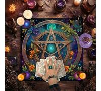 Shein 1 pieza Mantel de tarot con diseño vintage encantador de sol y luna floral - Elegante mantel místico de 12 constelaciones para tarot, con diseño celes