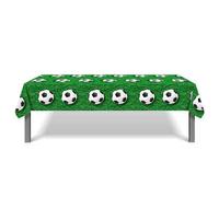 Shein 1 pieza Mantel desechable de material PE impreso con tema de fútbol de 130*220cm (51.2*86.6 pulgadas) para decoración de fiesta de cumpleaños, Navidad