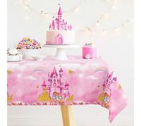 Shein 1 pieza Mantel desechable decorativo para fiesta de baby shower de castillo de princesa, diseño de castillo de princesa adecuado para fiesta de revela