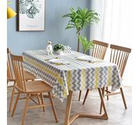 Shein 1 pieza Mantel impermeable y antiaceite, mantel de mesa impreso digitalmente y recubierto de TPU, tapete de mesa para comedor, cubierta rectangular de