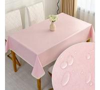Shein 1 pieza Mantel impermeable y resistente al aceite, mantel impermeable con recubrimiento de TPU, cubierta de mesa de conferencias de unicolor, adecuado