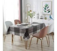 Shein 1 pieza Mantel impreso en blanco y negro de PVC + tela no tejida, adecuado para la cocina, la sala de estar, fiestas y otras ocasiones