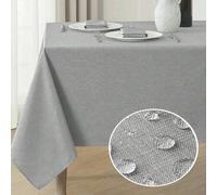 Shein 1 pieza Mantel rectangular de poliéster de unicolor, repelente al agua y a prueba de salpicaduras, mantel tejido grueso y sencillo, adecuado para rest