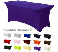 Shein 1 pieza Mantel rectangular de poliéster, material de tela elástica, ajuste apretado y resistente a las arrugas, lavable a mano y a máquina, adecuado p