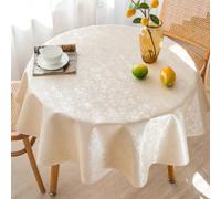 Shein 1 Pieza Mantel Redondo De Color Sólido Con Patrón Floral De Estampado Dorado De Alta Calidad, Adecuado Para Banquetes, Cenas Familiares Y Celebracione