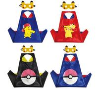 Shein 1 pieza Manto y máscara de superhéroe Pokémon - Pikachu, Genghis, Squirtle, Disfraz de manto y máscara de juego de roles, Manto de fiesta Súper Pok é