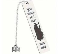 Shein 1 pieza Marcapáginas "Usted no pasará de esta página", regalo literario para aficionados, regalo para amantes de los libros, de vuelta a la escuela