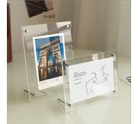 Shein 1 pieza Marco de fotos de acrílico de 5 pulgadas/6 pulgadas/7 pulgadas/8 pulgadas/10 pulgadas/A5/A4 para certificados, carteles de campamento, portarr