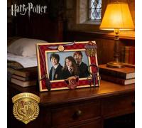 Shein 1 pieza Marco de fotos oficial de Harry Potter, con imágenes de Harry Potter, Hermione, Ron, Hogwarts, Gryffindor, Snitch Dorada, marco de vidrio, mer