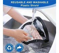 Shein 1 pieza Máscara de plástico ajustable con ventilación y válvula de respiración, escudo transparente de cobertura completa, almohadilla de silicona cóm