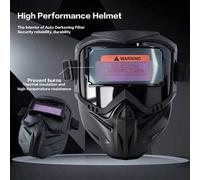 Shein 1 pieza Máscara de protección facial para soldadura con oscurecimiento automático, Gafas de para soldadura con oscurecimiento automático desmontables,