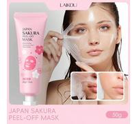 Shein 1 pieza Máscara facial de desprendimiento LAIKOU Flor de Cerezo de Japón, 50g, Limpieza profunda de los poros, Iluminadora, Adecuada para mujeres, mad