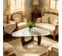 Shein 1 pieza Mesa de café triangular autoadhesiva de 13 cm para casa de muñecas | Estilo moderno minimalista | Accesorio de mueble miniatura para casa de m