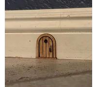 Shein 1 pieza Mini arco de madera decorativo - Diseño de grano de madera vintage, compacto y encantador, adecuado para jardín, arreglo de paisaje en miniatu