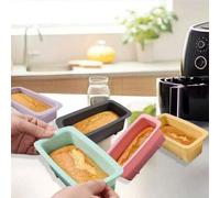 Shein 1 pieza Mini caja de pan para hornear, molde de silicona para freidora de aire, fácil de desmontar, duradero, apto para lavavajillas, bandeja de cubit
