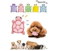 Shein 1 PIEZA Mini juguete de peluche suave y seguro con forma de tortuga perro lindo, con chirrido y sonido de masticado, beneficioso para la salud dental,