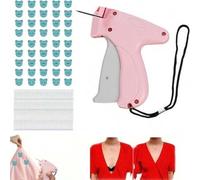 Shein 1 pieza Mini Kit de pistola de puntadas, fijador de ropa rápido con agujas y sujetadores y botones, pistola genérica de etiquetado para ropa, pistola