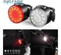 Shein 1 pieza Mini Luz Circular Delantera de Bicicleta, Luz Trasera Recargable LED de Advertencia Blanca y Roja (No para Iluminación)