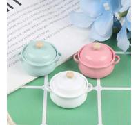 Shein 1 pieza Mini olla de sopa en miniatura, modelo de utensilios de cocina en miniatura, kit de accesorios de decoración para paisaje en miniatura, artesa