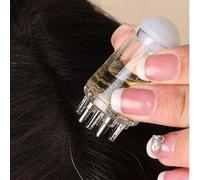 Shein 1 pieza Mini peine de aceite, masajeador del cuero cabelludo, peine con suero estimulante del crecimiento del cabello, esencia, líquido nutritivo, aco