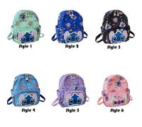 Shein 1 pieza Mochila de moda para hombres y mujeres con diseño de Stitch de Disney, adecuada para la escuela, compras, viajes y vacaciones