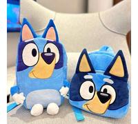 Shein 1 pieza Mochila de peluche de la familia Bluey, mochila de peluche parlante de Bingo el perro de Bluey para niños
