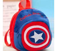 Shein 1 pieza Mochila de peluche /Spider-Man/Iron Man, diseño bordado de escudo de dibujos animados, adecuado para la escuela diaria, viajes, salidas, parej