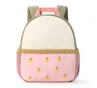 Shein 1 Pieza Mochila linda para niños con diseño de manzana bordada, a juego de colores, para la escuela infantil, mochila de viaje mini ligera, regalo par