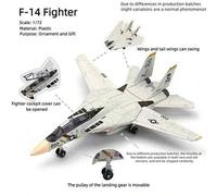 Shein 1 pieza Modelo de avión de combate y bombardero F14 SU57 F22 B2 SU25 A10, modelo a escala en miniatura para exhibición, bloques de construcción de plá